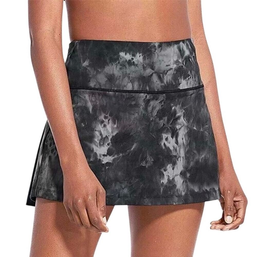 Baleaf Flyleaf Tie Dye Grey Blue Tennis Skort Medium Built-In Shorts